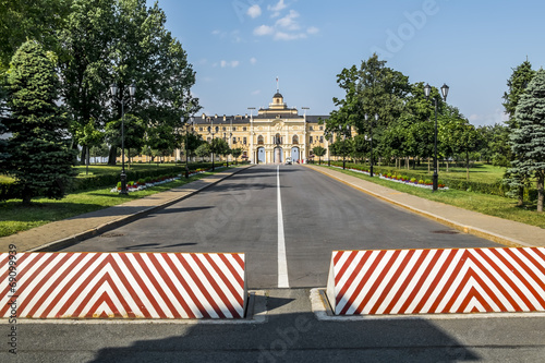 Congres Palace-Constantine Palace in Strelna on a sunny summer d photo