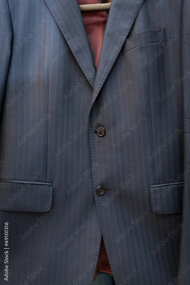 silk blue jacket with stripes silk blue jacket with stripes