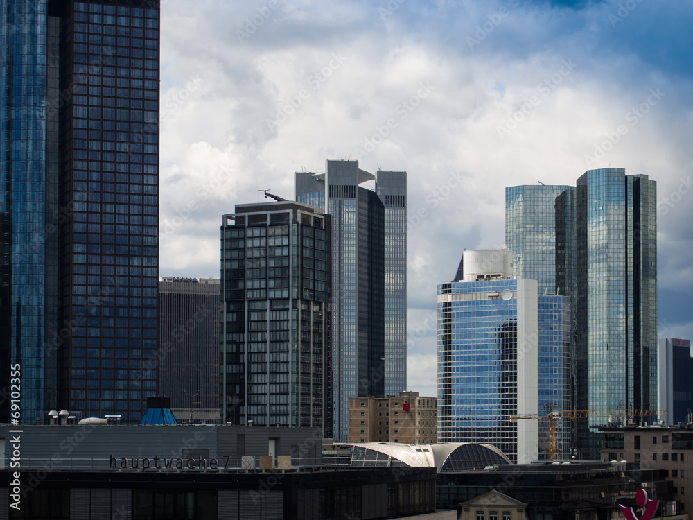 Skyline of business buildings in Frankfurt, Germany Skyline of business buildings in Frankfurt, Germany