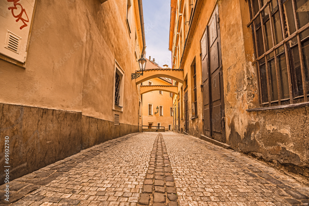 Pedestrian alley in Prague