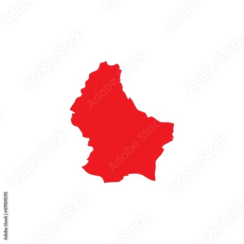 Illustrated Shape of the Country of Luxembourg