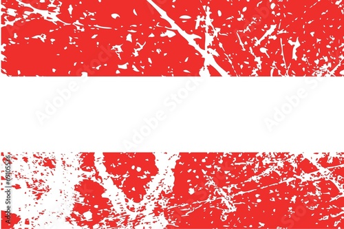 Illustration of a decayted flag of Austria