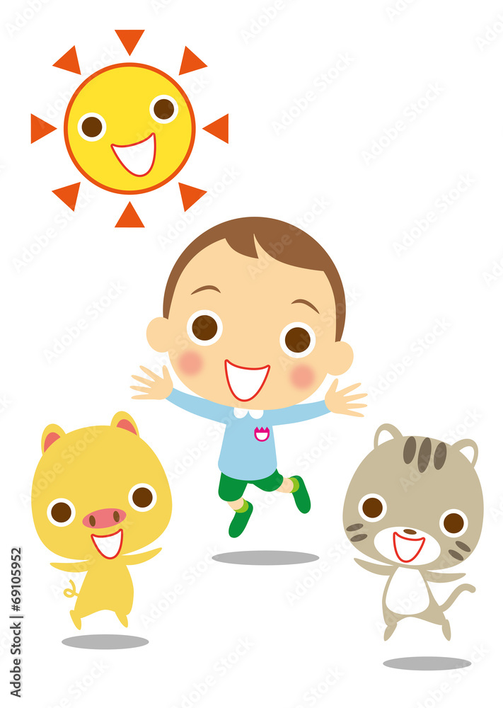 Naklejka premium 溌剌