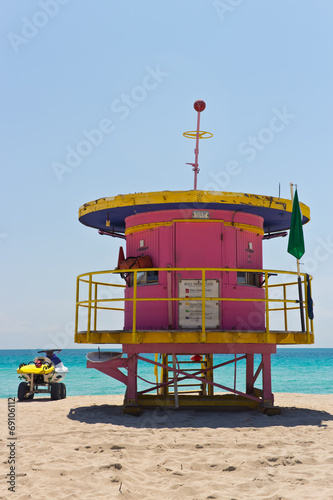 South Beach lifeguard hut in Miami, Florida © Click Images