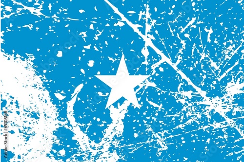 Illustration of a decayted flag of Somalia