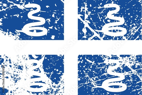Illustration of a decayted flag of Martinique