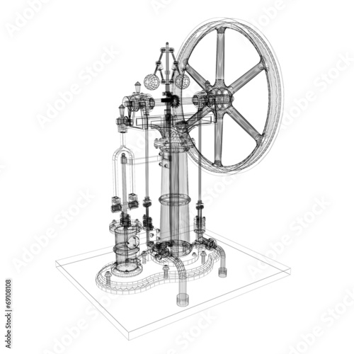 Perpetuum mobile. 3d render