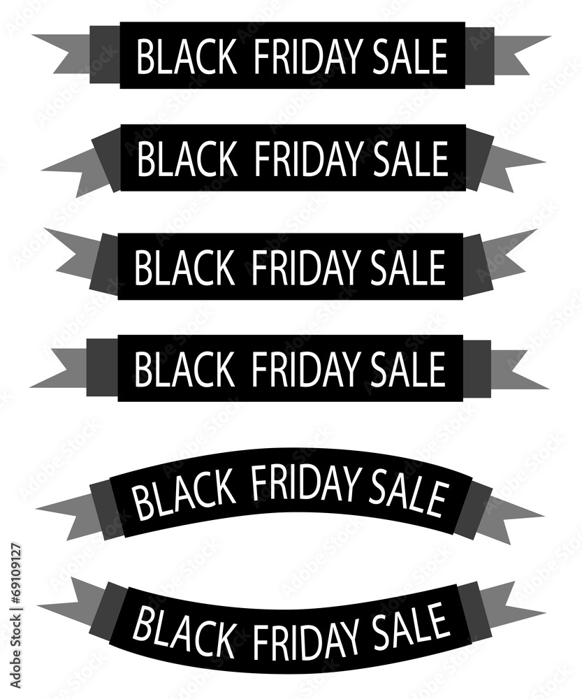 A Set of Colorful Black Friday Banners A Set of Colorful Black Friday Banners