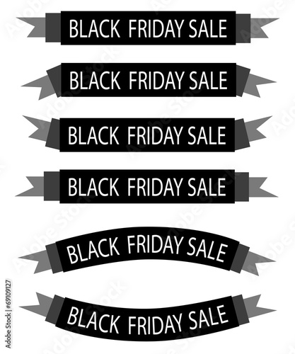 A Set of Colorful Black Friday Banners