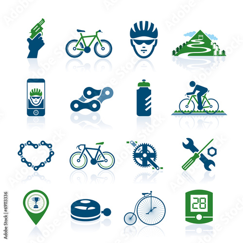 Bicycle icon set