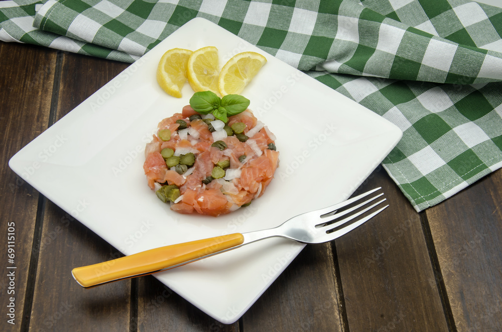 Smoked salmon tartare Smoked salmon tartare