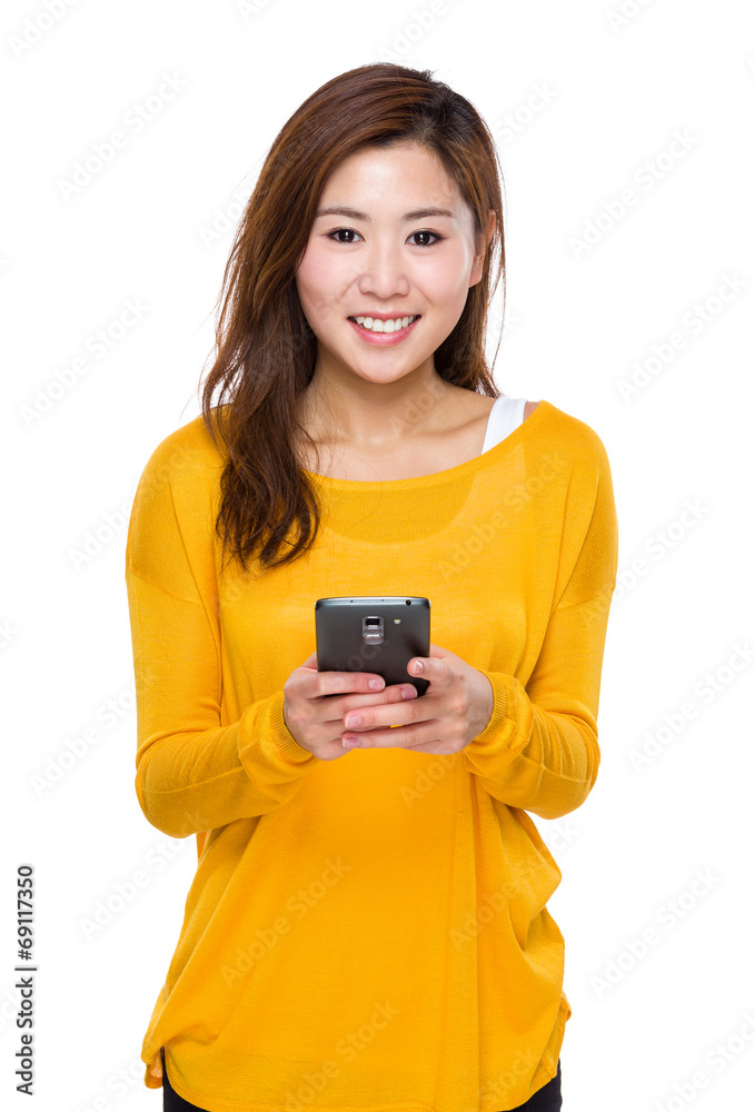 Asian woman use of mobile phone Asian woman use of mobile phone