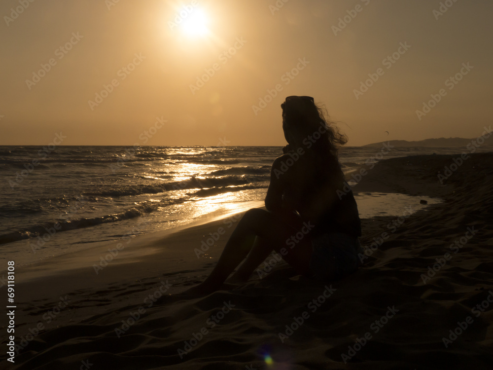 Fototapeta premium sunset at the beach