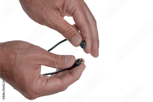 Computer connectors in hand