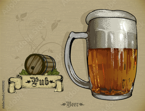 set of beer elements