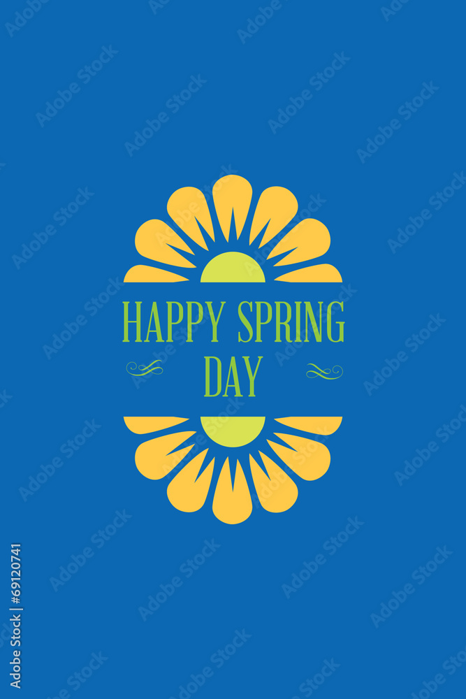 Vector illustration with spring flower and Vector illustration with spring flower and
