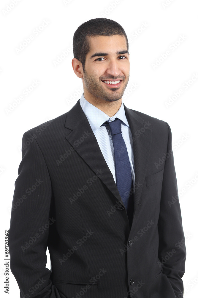 Handsome arab businessman posing confident wearing suit Handsome arab businessman posing confident wearing suit