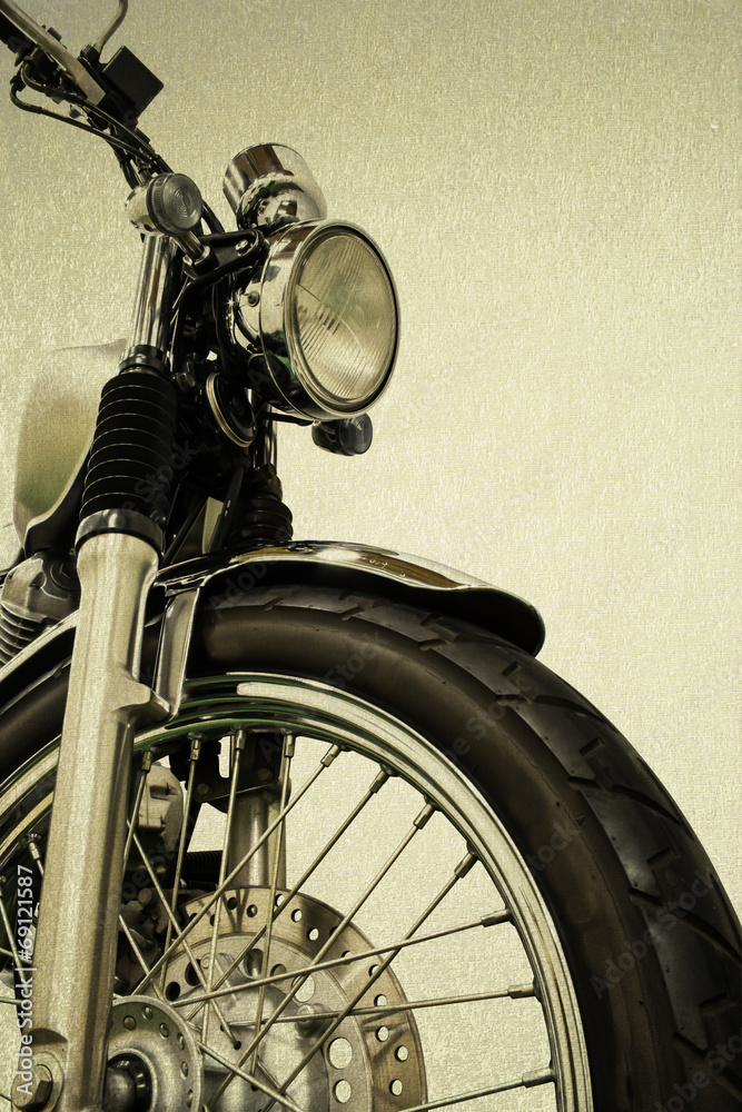 Fototapeta premium vintage Motorcycle vintage background and clippingpath