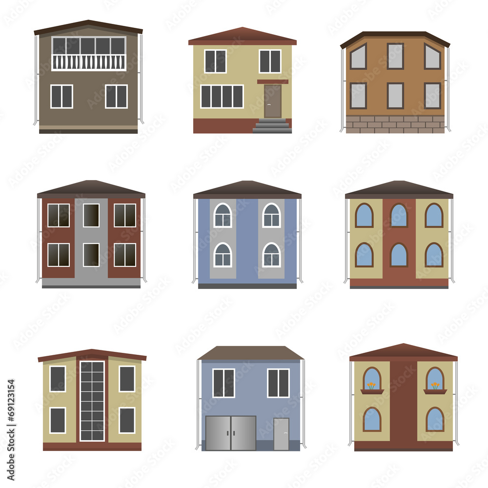 House and building set.