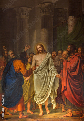 Venice - Resurrected Christ between the Apostles painting