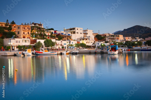 Harbour in Makri Gialos village in southern Crete. © milangonda