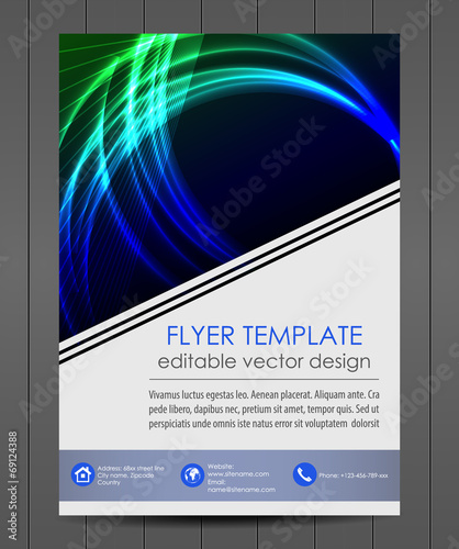 Professional business flyer template or corporate banner