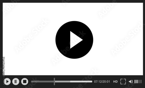 Web player on white background