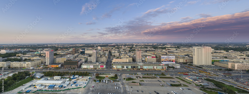 Fototapeta premium Panorama of Warsaw, capital of Poland