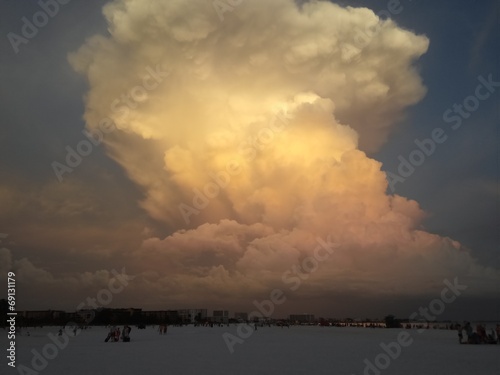 Storm Cloud at Sunset