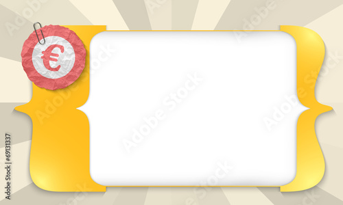 yellow square brackets for entering any text with euro symbol