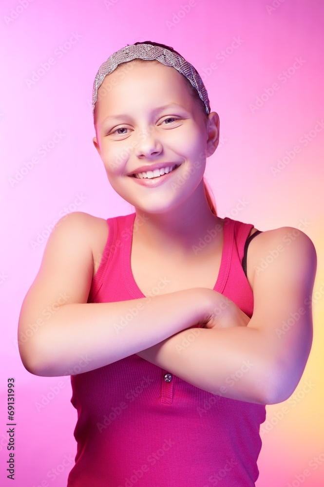 Happy teen girl posing Happy teen girl posing