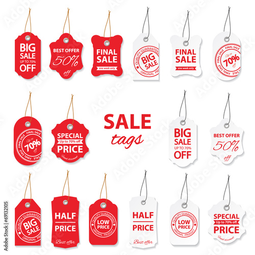Sale labels big set.