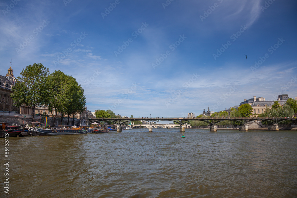 Pont des Arts depuis l'île de la Cité, Paris