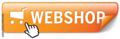 Button orange Webshop mit Mauszeiger