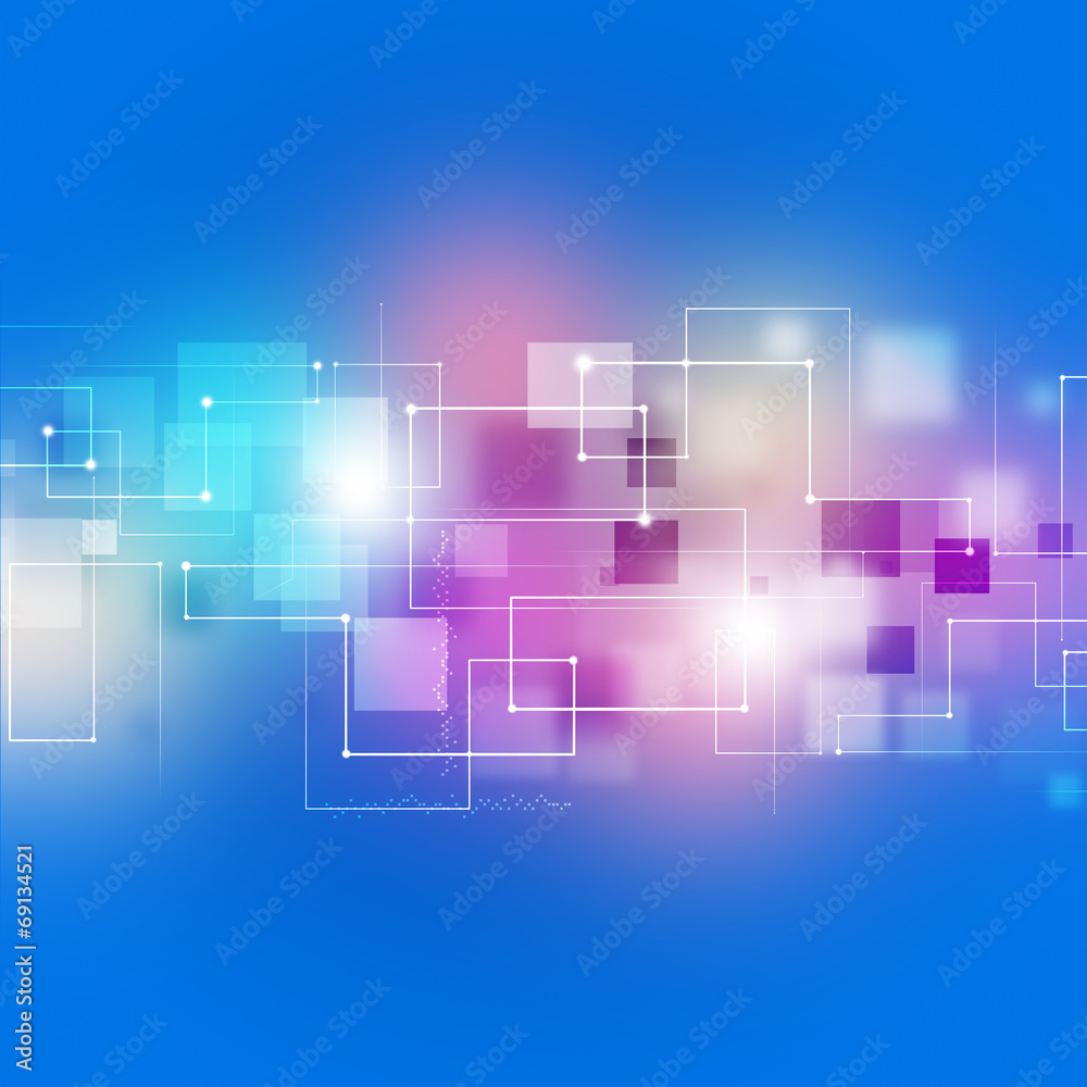 Abstract Connections Multicolor Technology Background