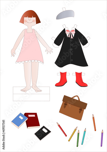 paper doll scuola
