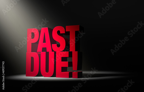 Εκτύπωση καμβά Past Due Warning