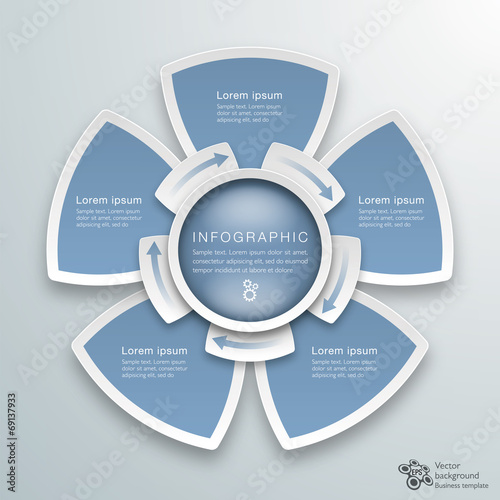 5-Step Process Chart #Vector Graphics