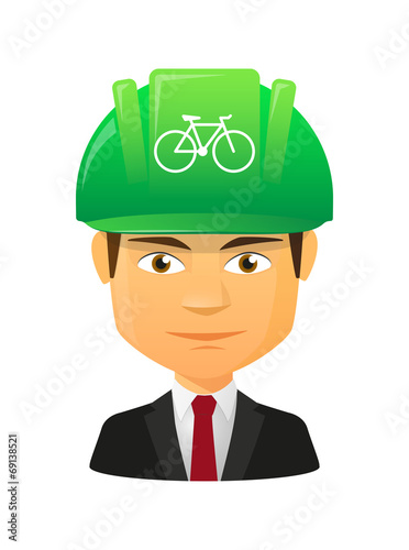 Male avatar with a bicycle