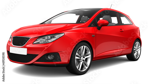 Obraz na płótnie Red family car