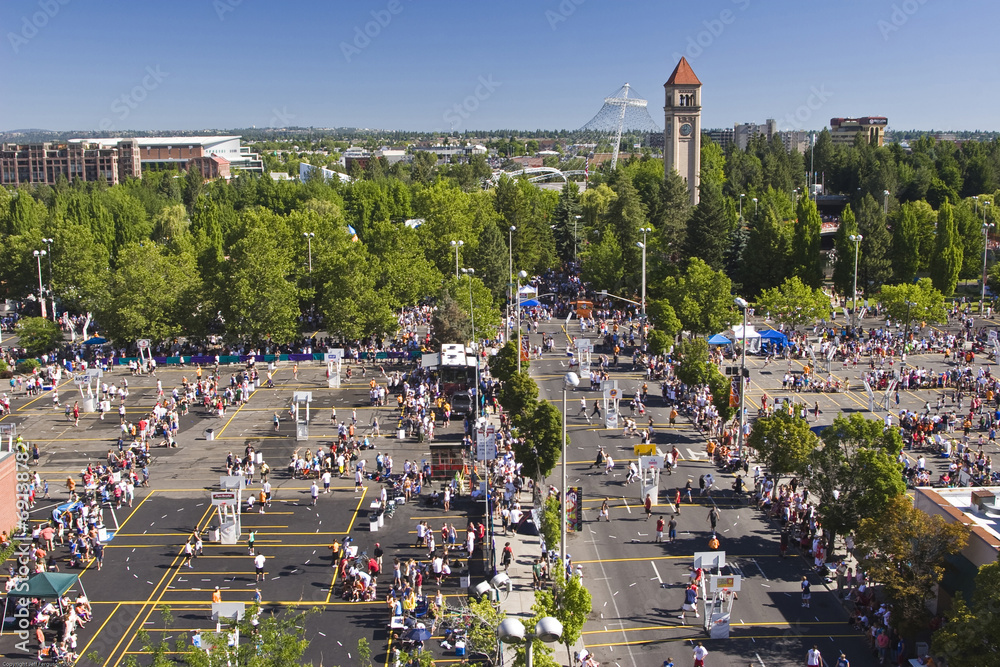 Naklejka premium Three on Three Basketball Tournament