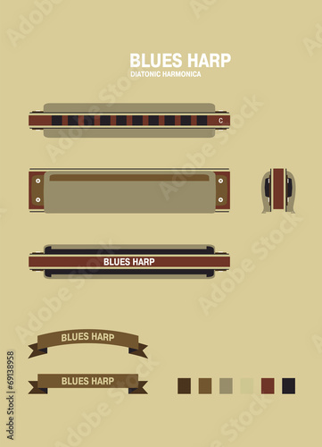 BROWN blues harp