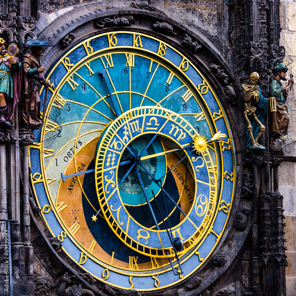 Detail of the Prague Astronomical Clock in the Old Town,Prague