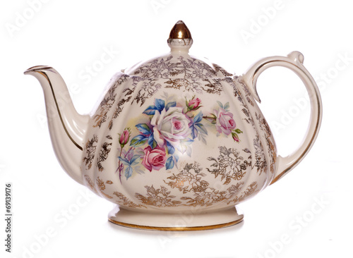 фотографія vintage floral tea pot