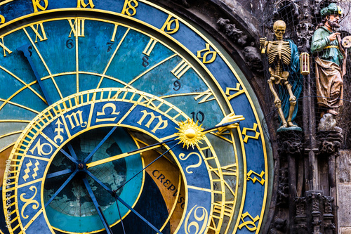Detail of the Prague Astronomical Clock in the Old Town,Prague