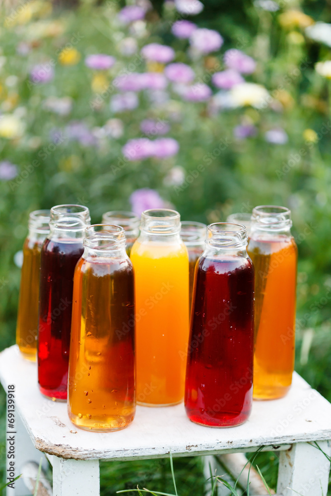 different bottles of juice different bottles of juice