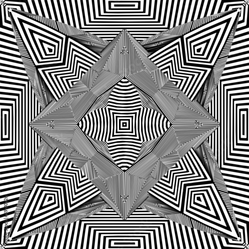 Black And White Star Pattern Vector