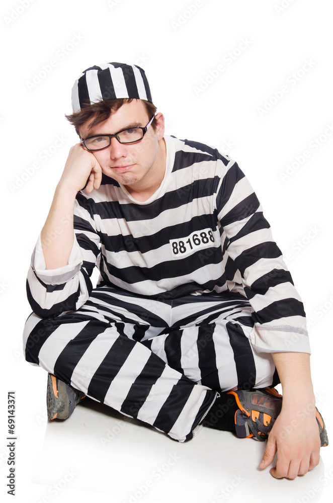 Funny prison inmate in concept Funny prison inmate in concept
