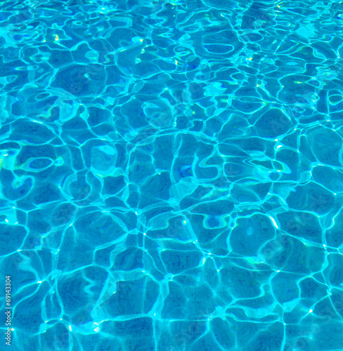 Blue ripped water in swimming pool