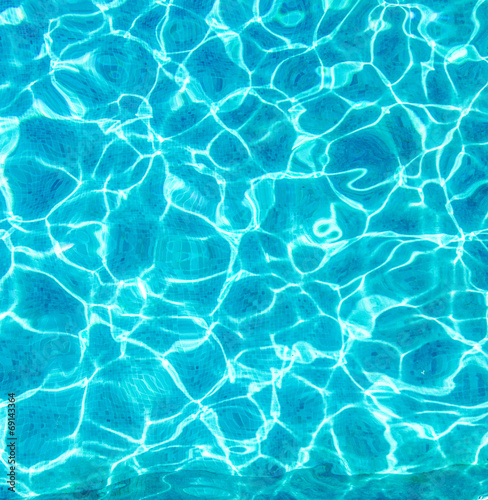 Blue ripped water in swimming pool